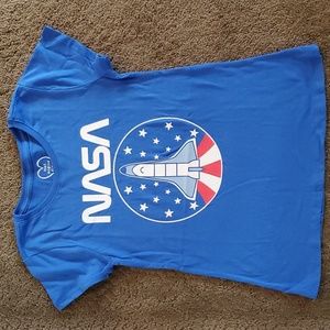 Girls NASA Rocket Space Program T-Shirt Size XS 4/5 Lar 10/12 Red White Blue NWT